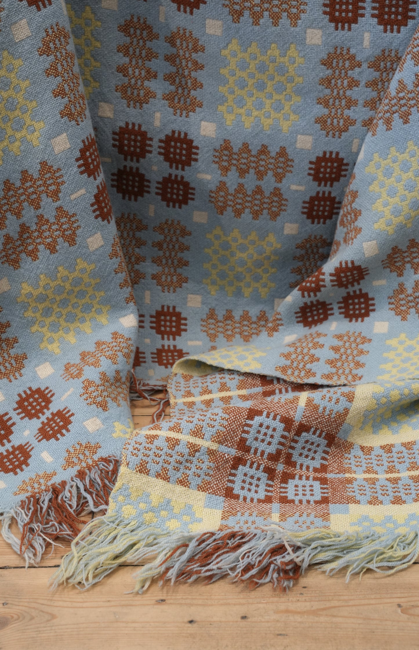 Vintage 20th Century Traditional Welsh Blanket