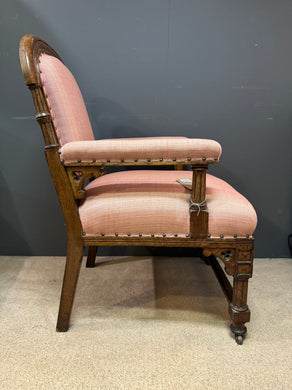 Victorian Gothic Armchair In The Manner Of Pugin