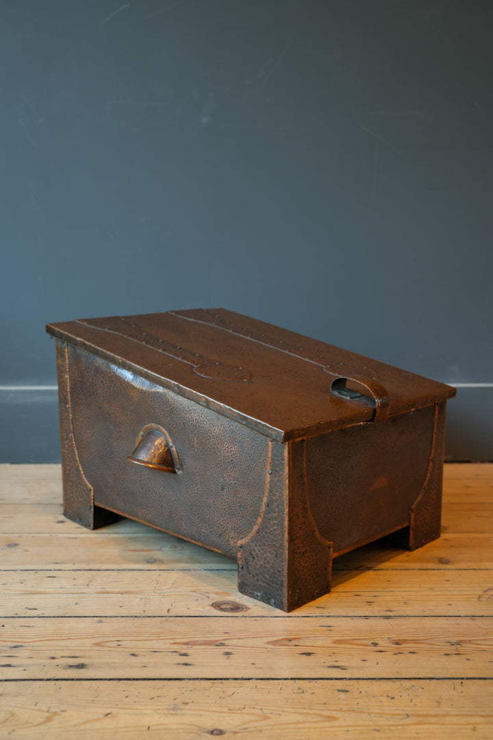 Arts & Crafts Glasgow school log bin