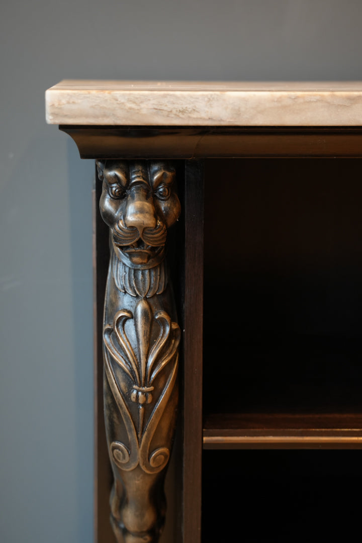 Pair of Open Bookcases in the Regency style