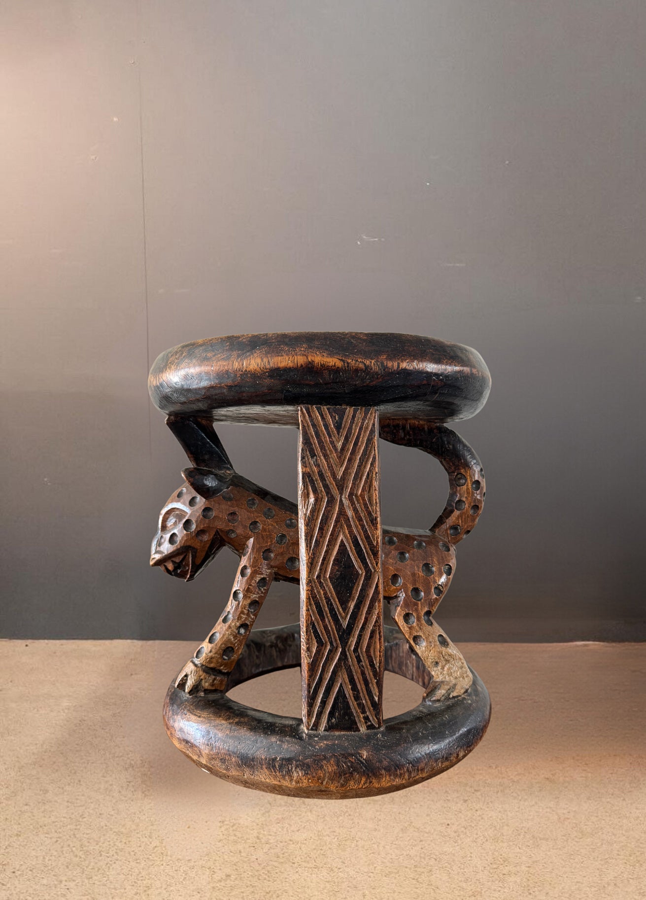 African Leopard Stool