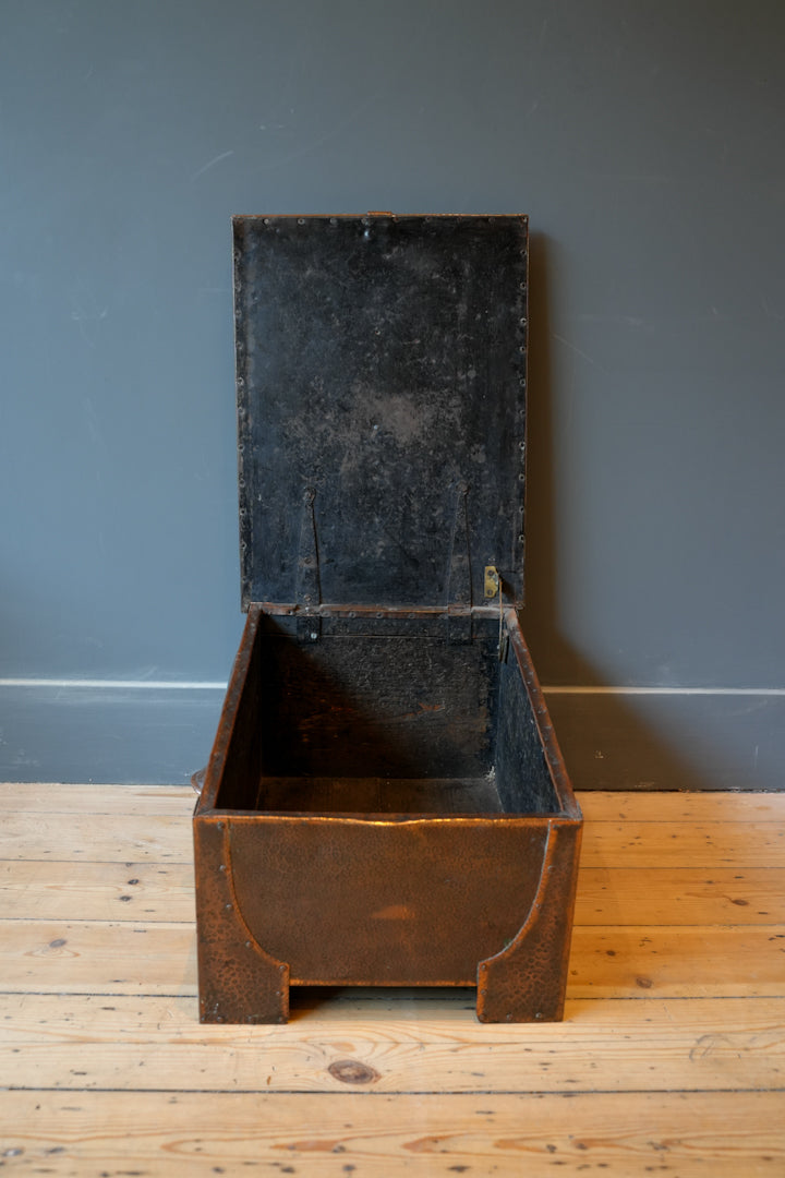 Arts & Crafts Glasgow school log bin