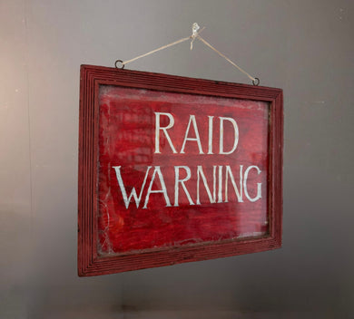 WW2 Air Raid Warning Sign