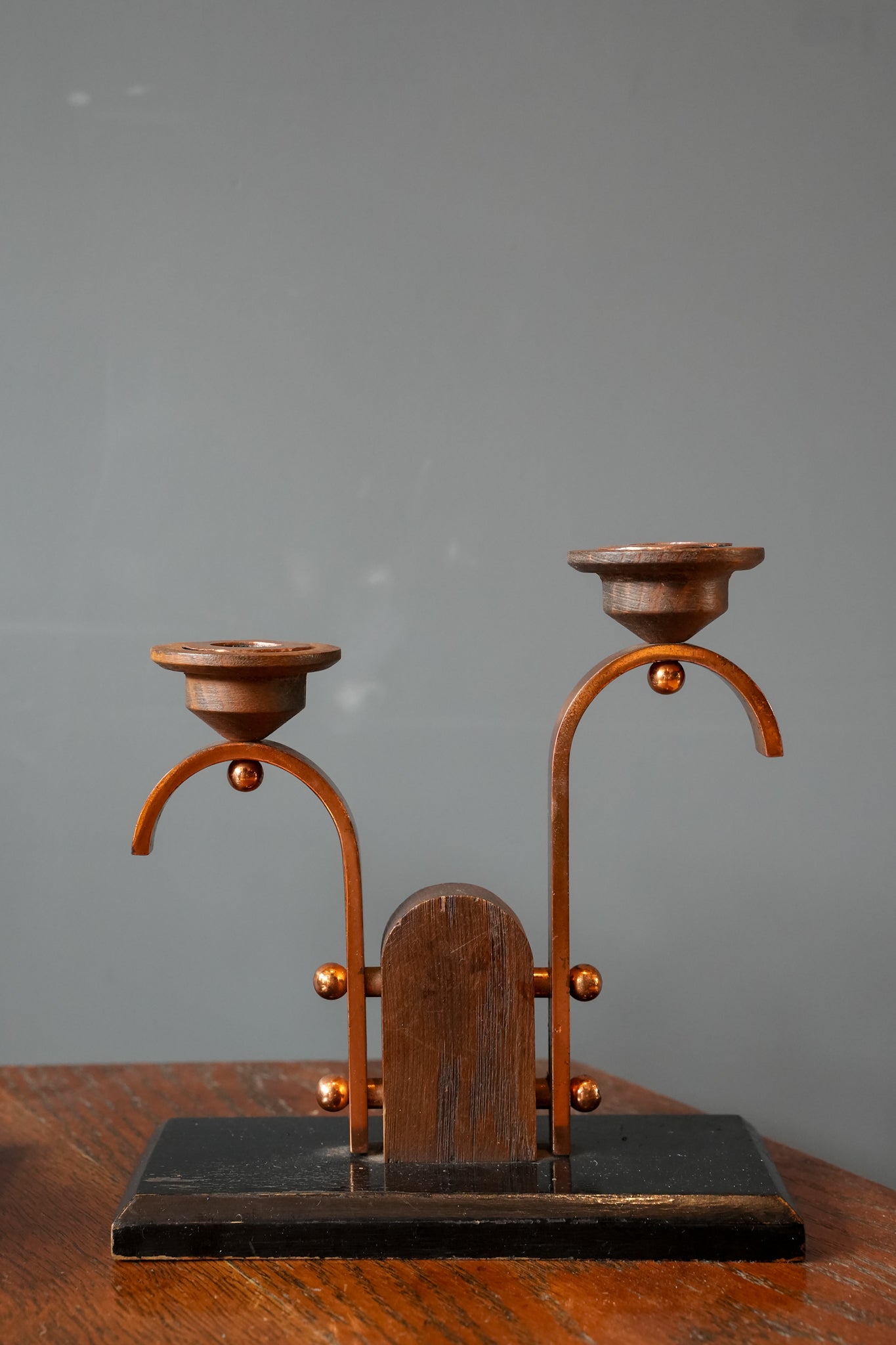 A Pair of Art Deco candlestick holders