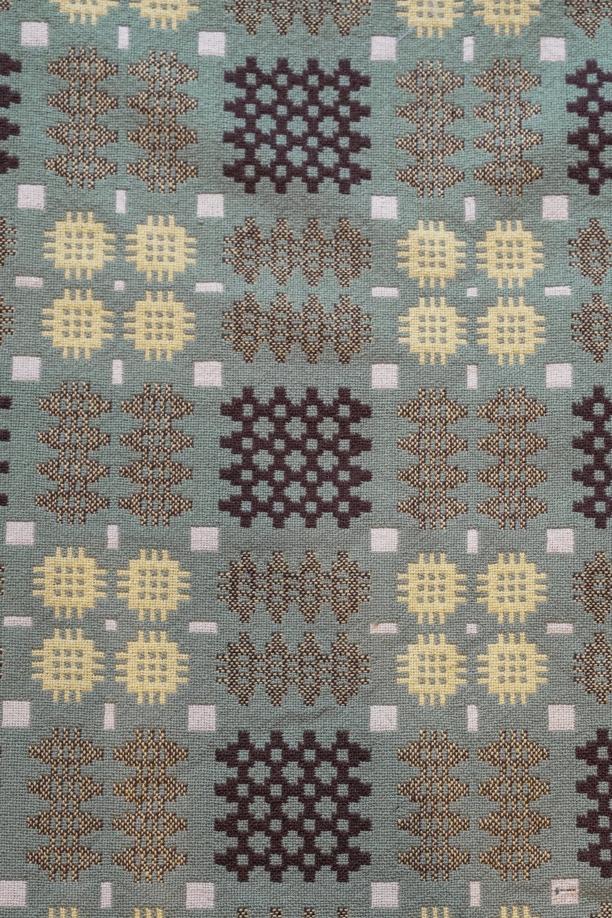 Rare double weave Welsh Blanket in green.