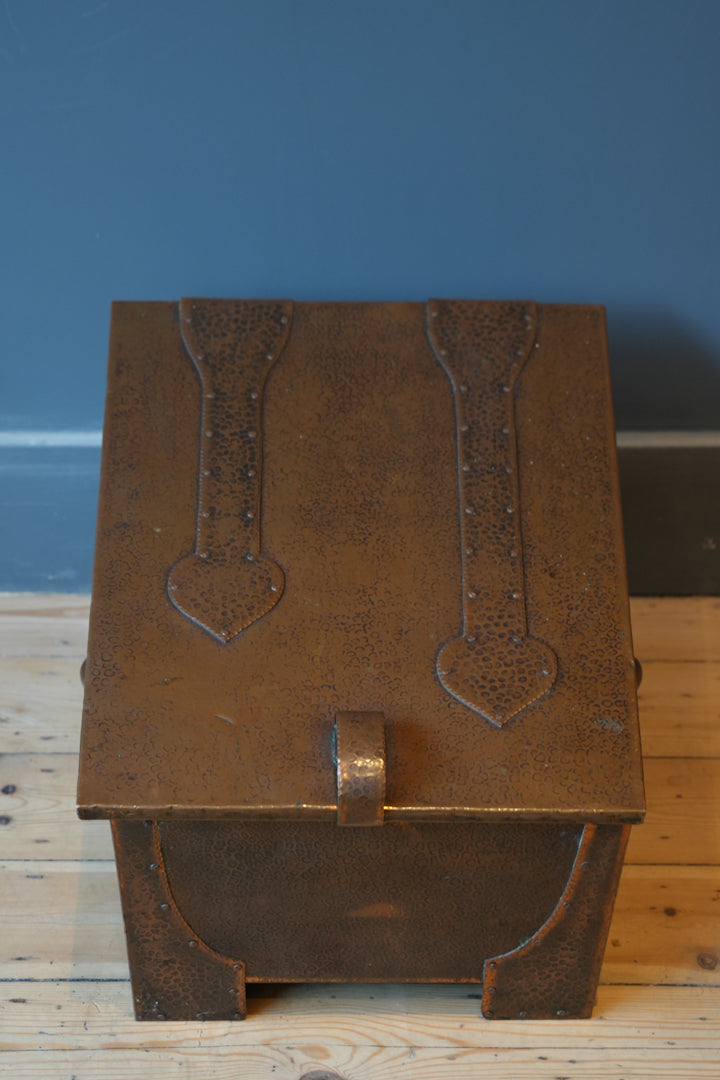 Arts & Crafts Glasgow school log bin
