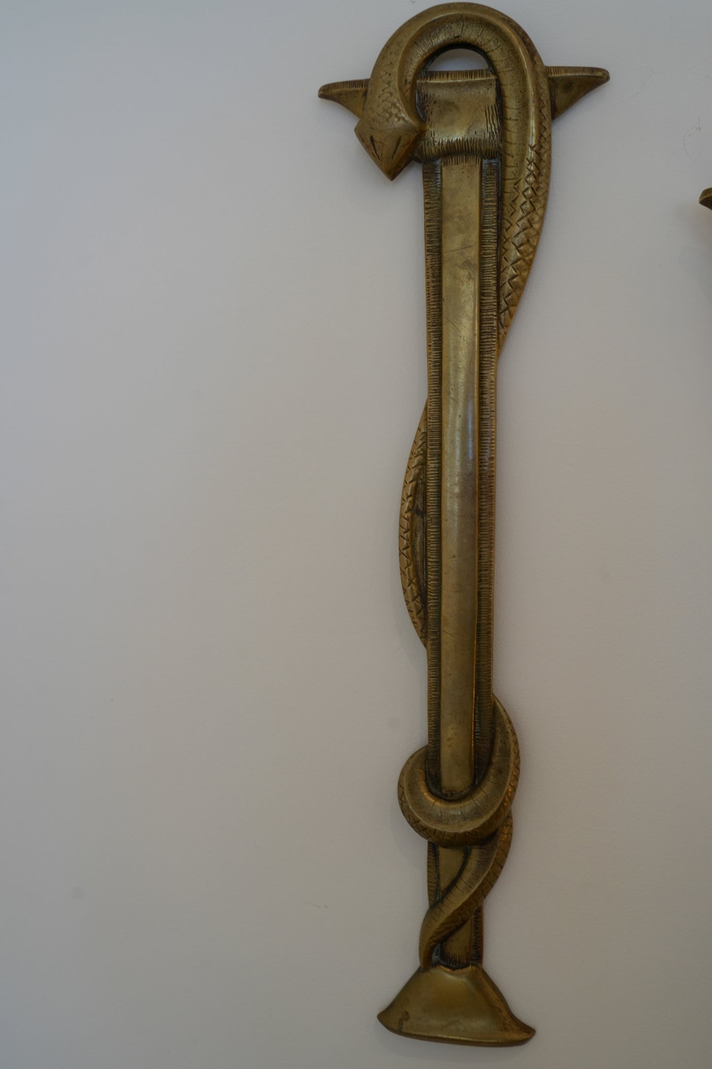 Pair of French Art Deco apothecary door handles.