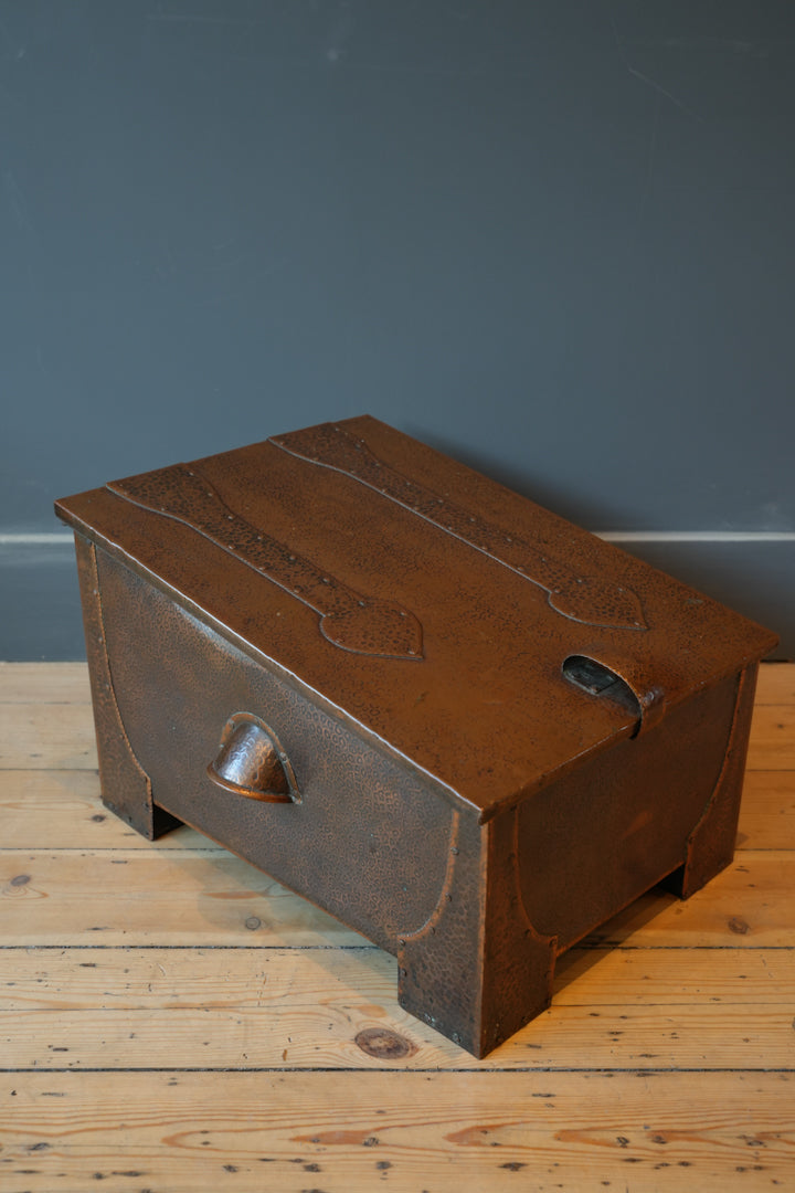 Arts & Crafts Glasgow school log bin