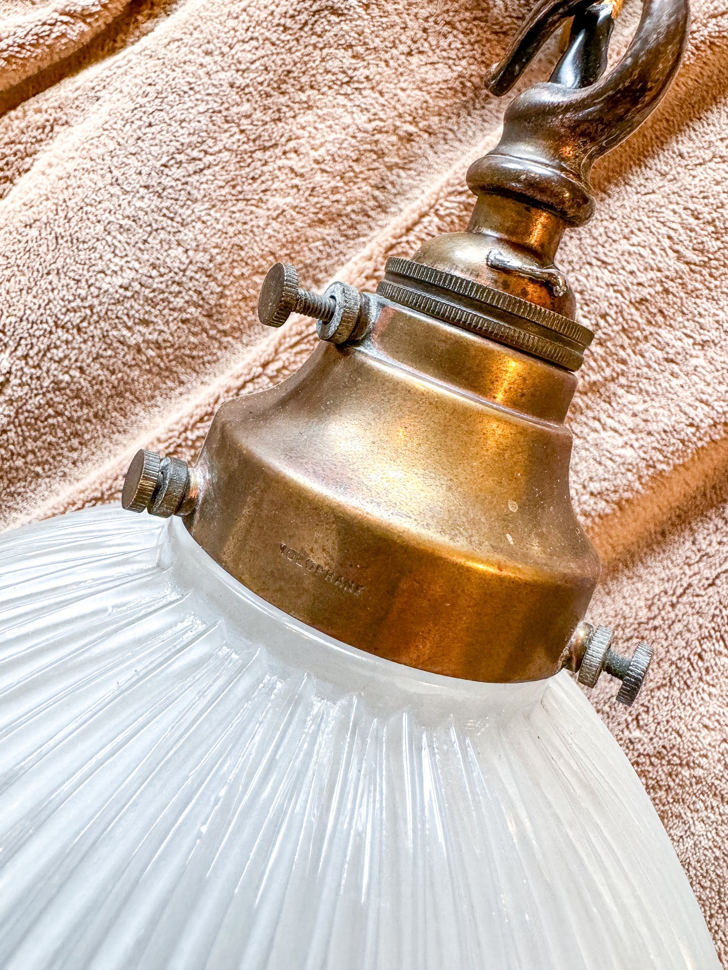 A Pair Of Holophane Pendant Lights