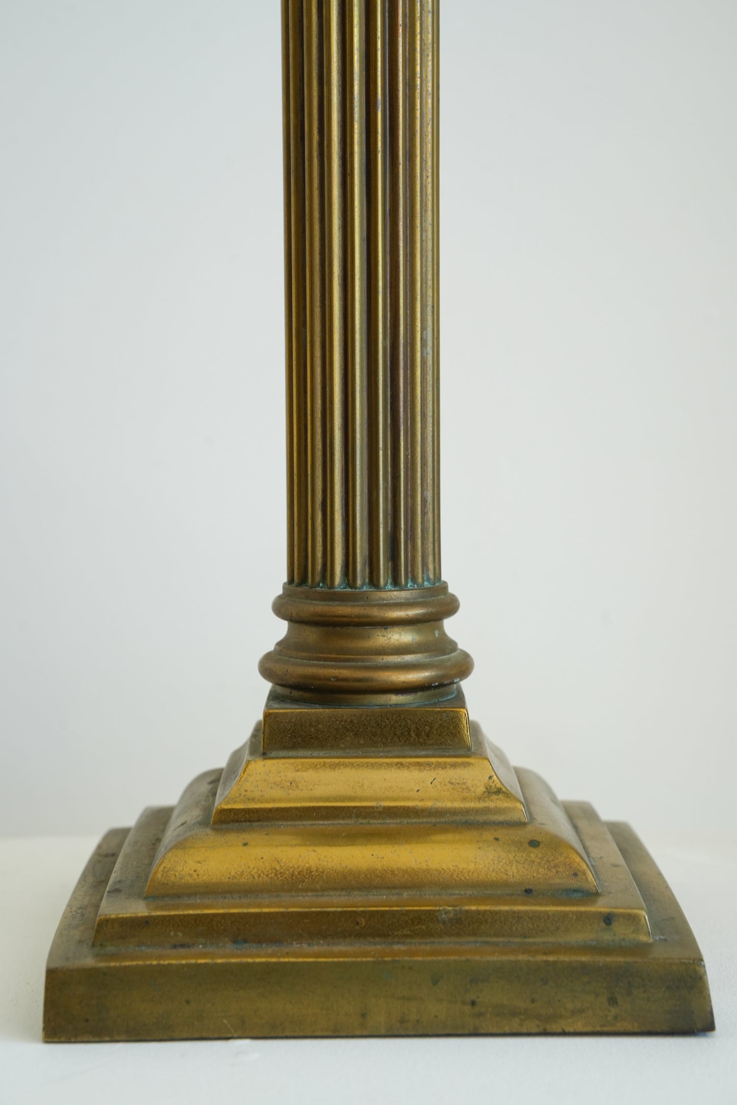 Brass Corinthian column lamp