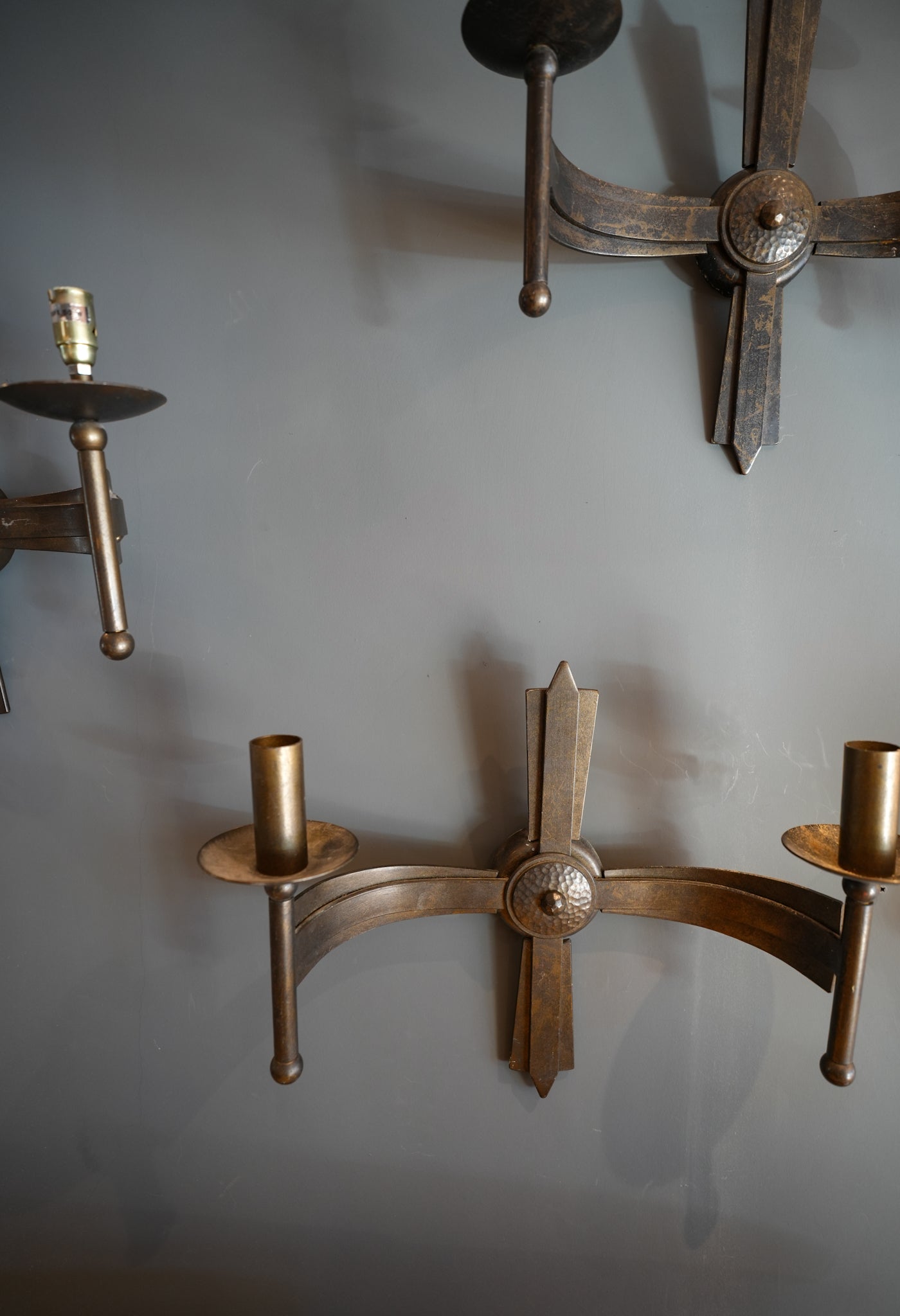 Vintage Wrought Iron Wall Lights