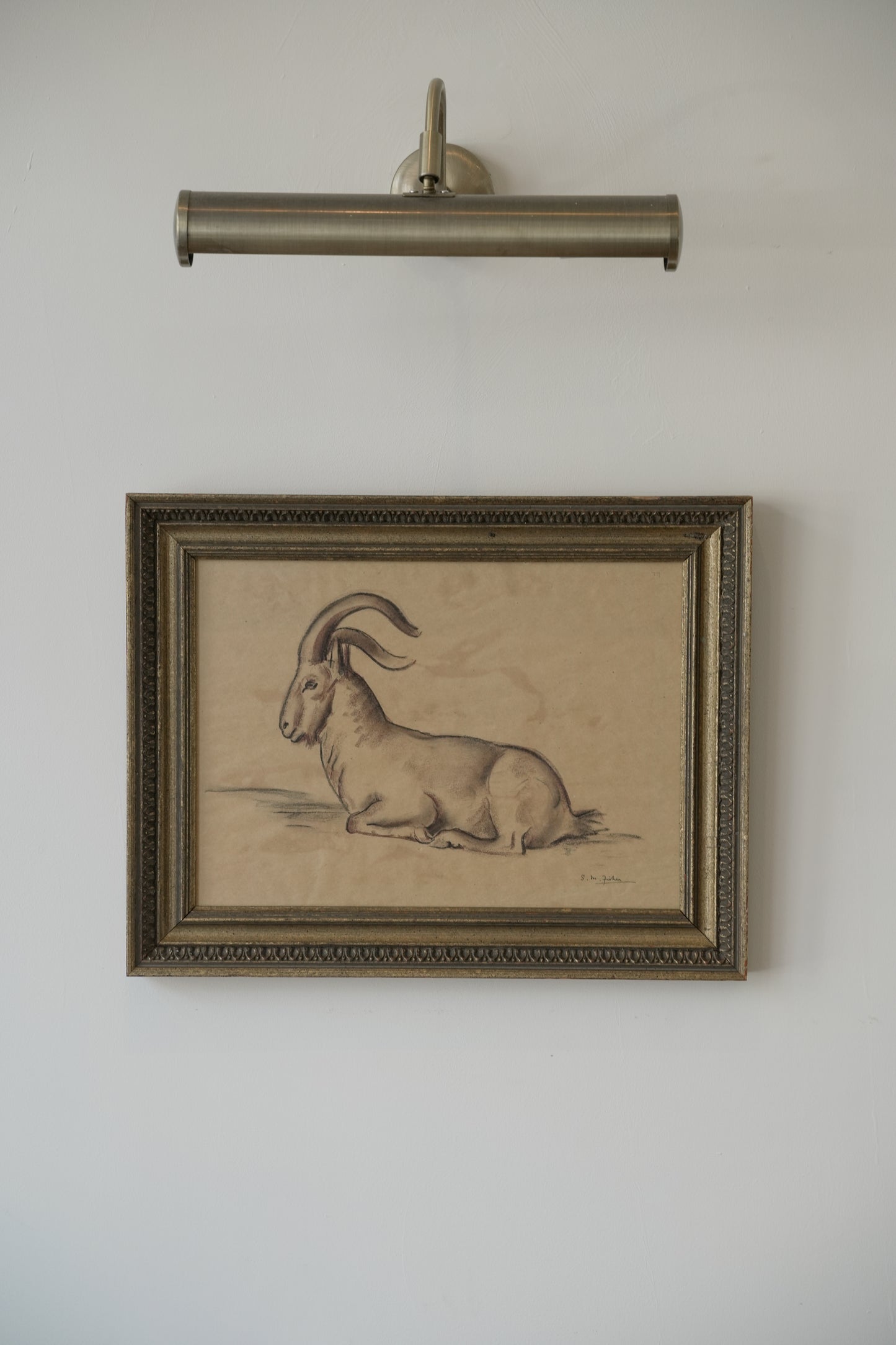 Stefani Melton Fisher (1894–1963) – Original Study of a Barbary Sheep (Aoudad).