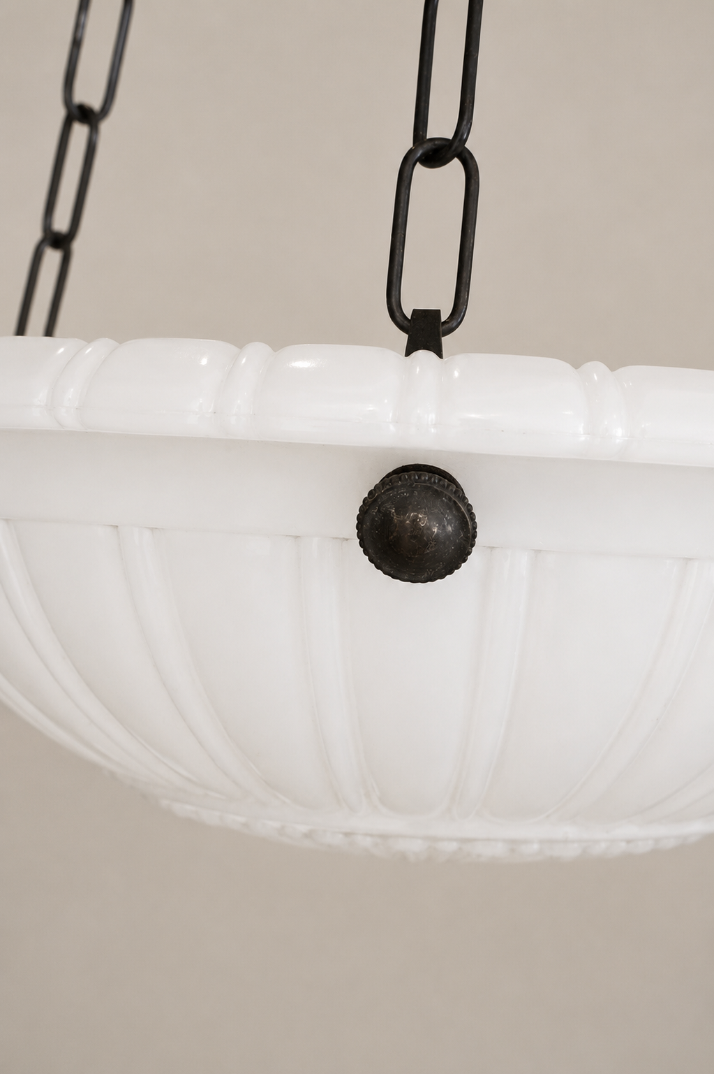 Thick Moonstone Pendant Light.