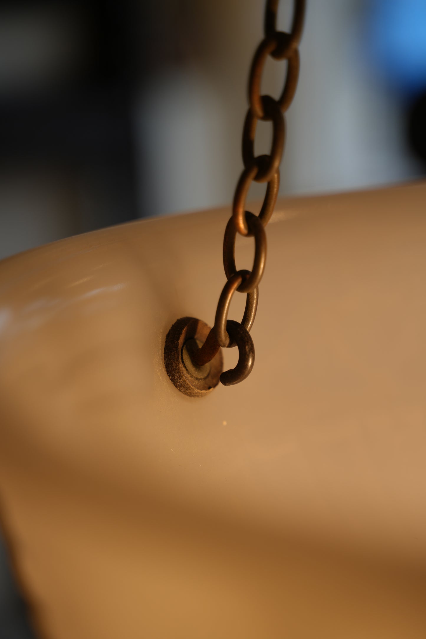 Large Neoclassical Jefferson Moonstone Plafonnier.