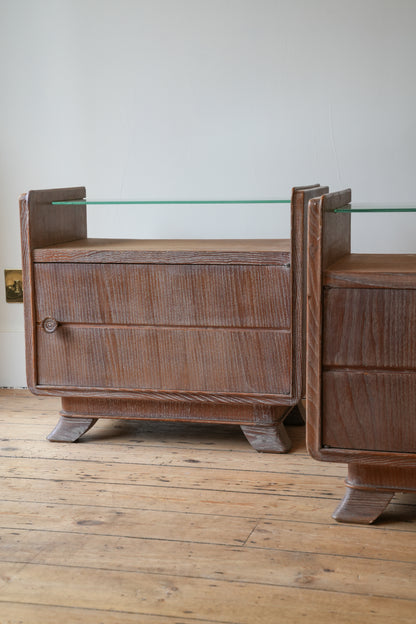 A pair of bedside cupboards by Guglielmo Ulrich.