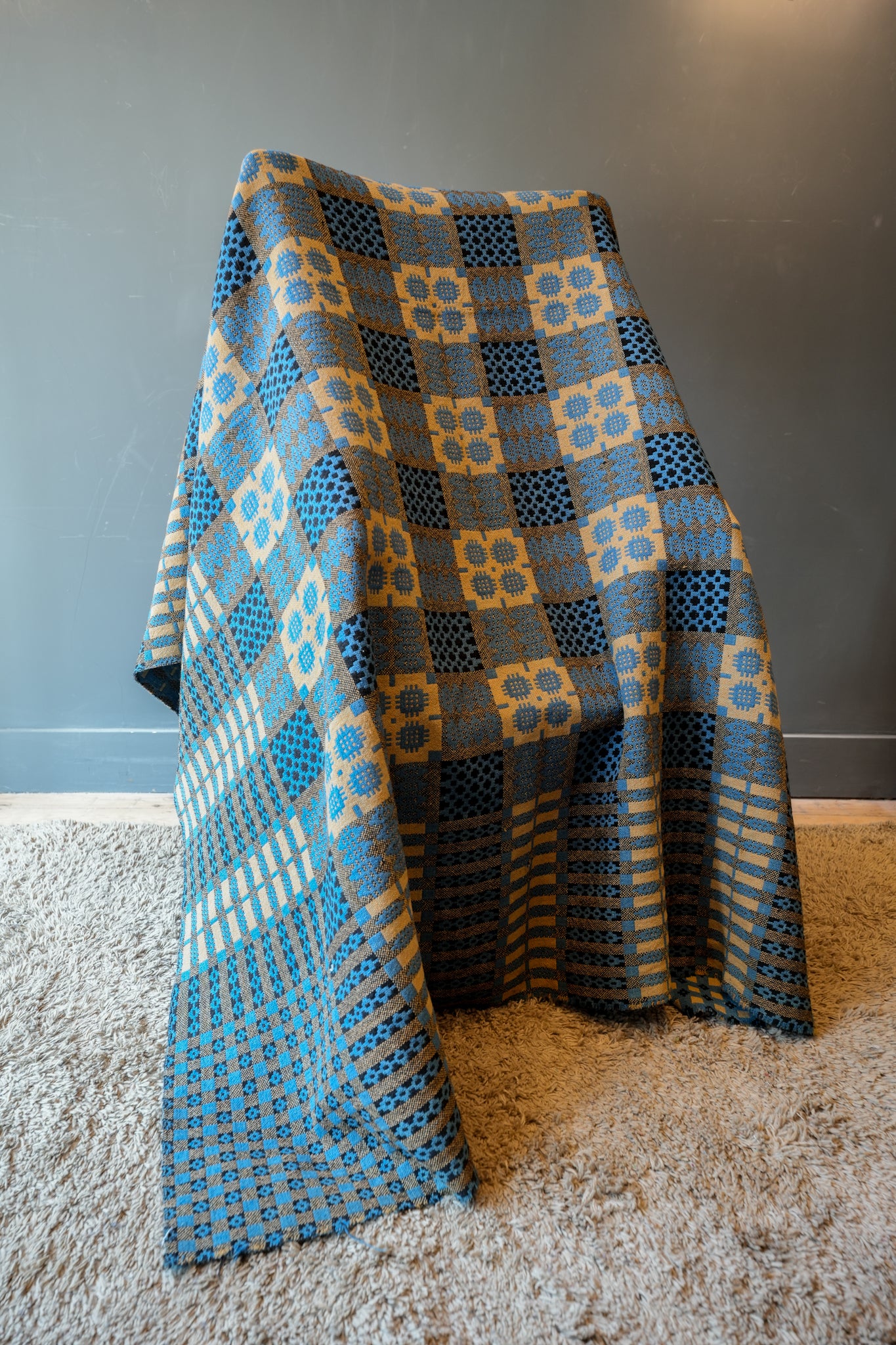 Blue Welsh blanket