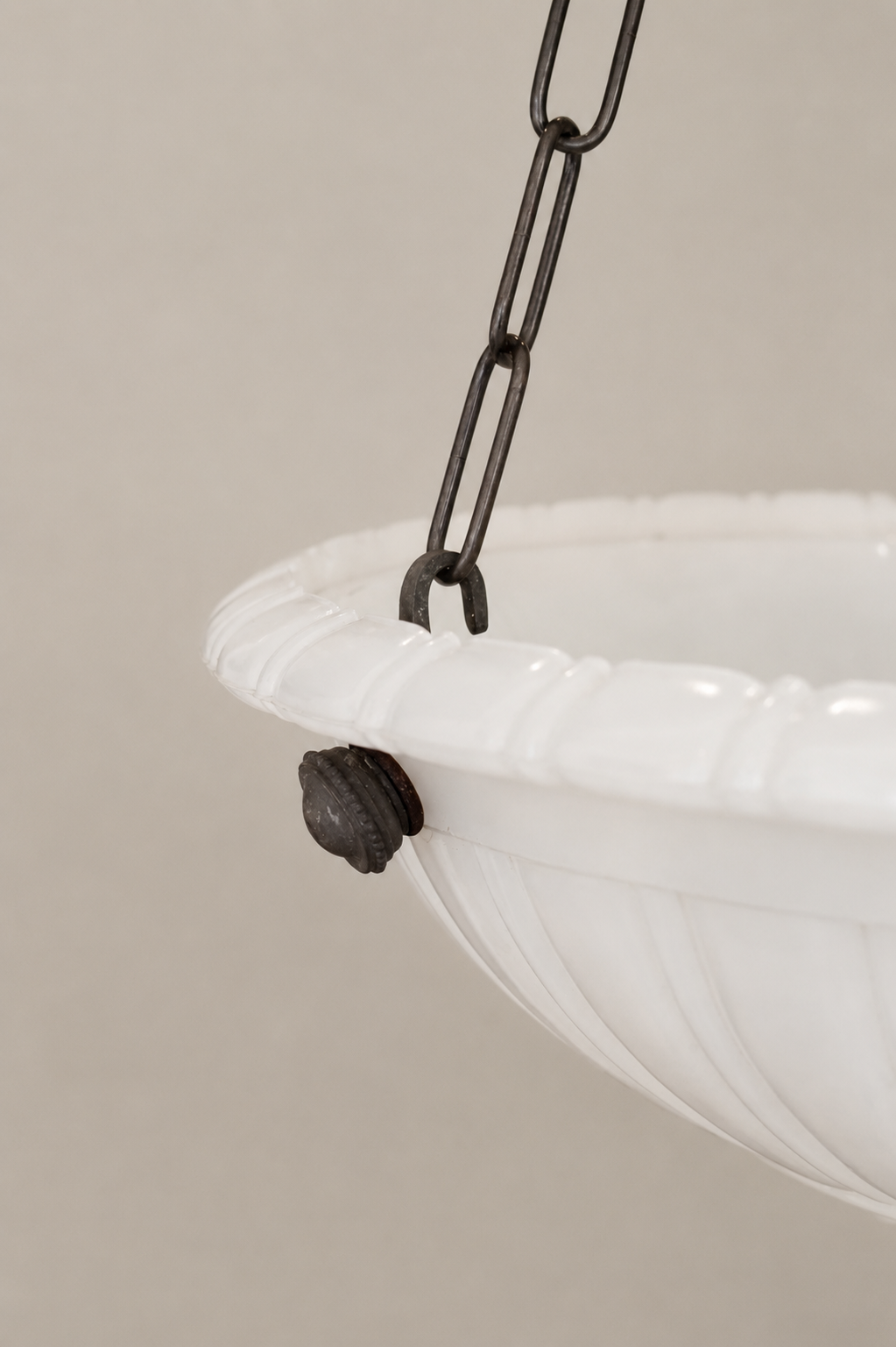 Thick Moonstone Pendant Light.