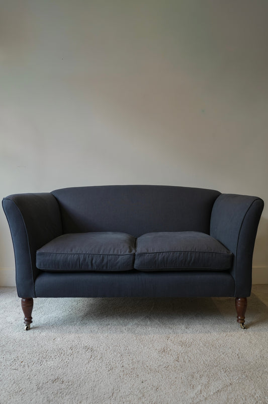 Antique Edwardian Linen Sofa.