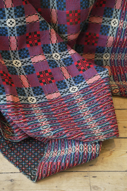 Very Rare Hannah Jones Peony Design Welsh Blanket