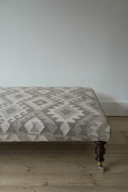 Large kilim Ottoman Footstool.