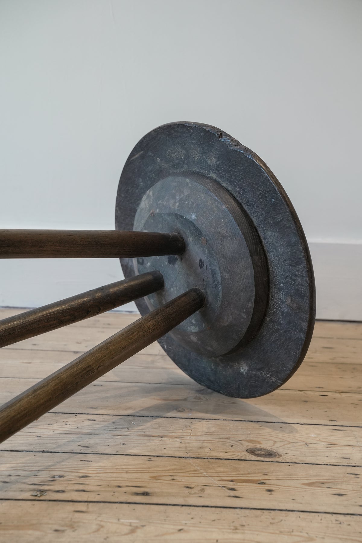 English 19th C “Cheese Top” Cricket Table.