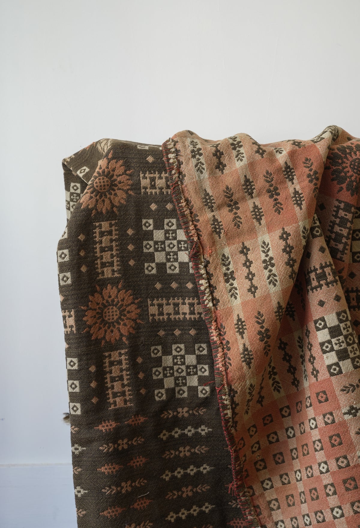 Antique “Sunflower” Welsh Blanket.