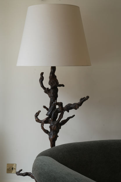 Grape Vine Burr Wood Floor Lamp