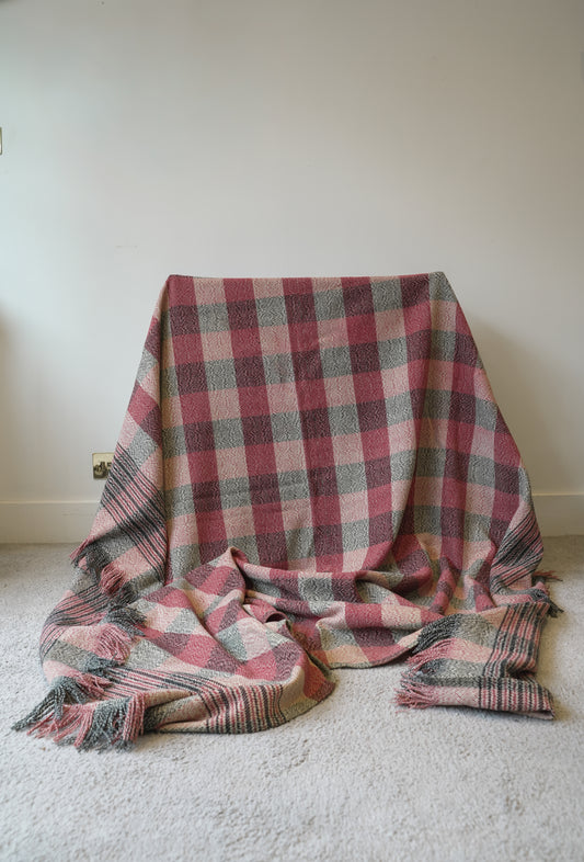 Early Narrow Loom Welsh Blanket.