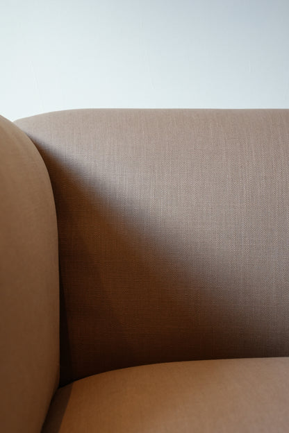 Petite English Linen Sofa.
