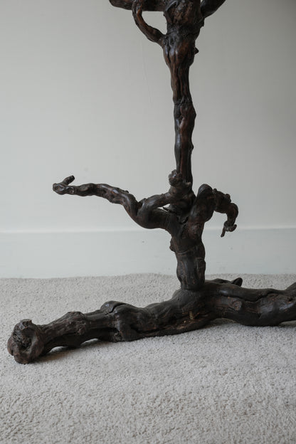 Grape Vine Burr Wood Floor Lamp