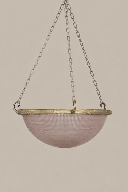 Holophane “Blonde Bowl” Plafonnier Pendant Light.