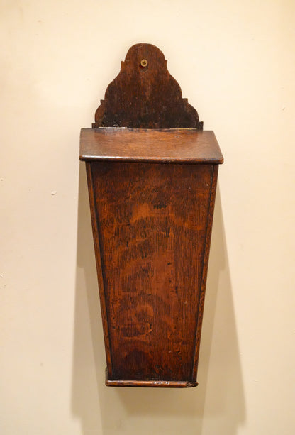 Georgian Oak Candle Box.