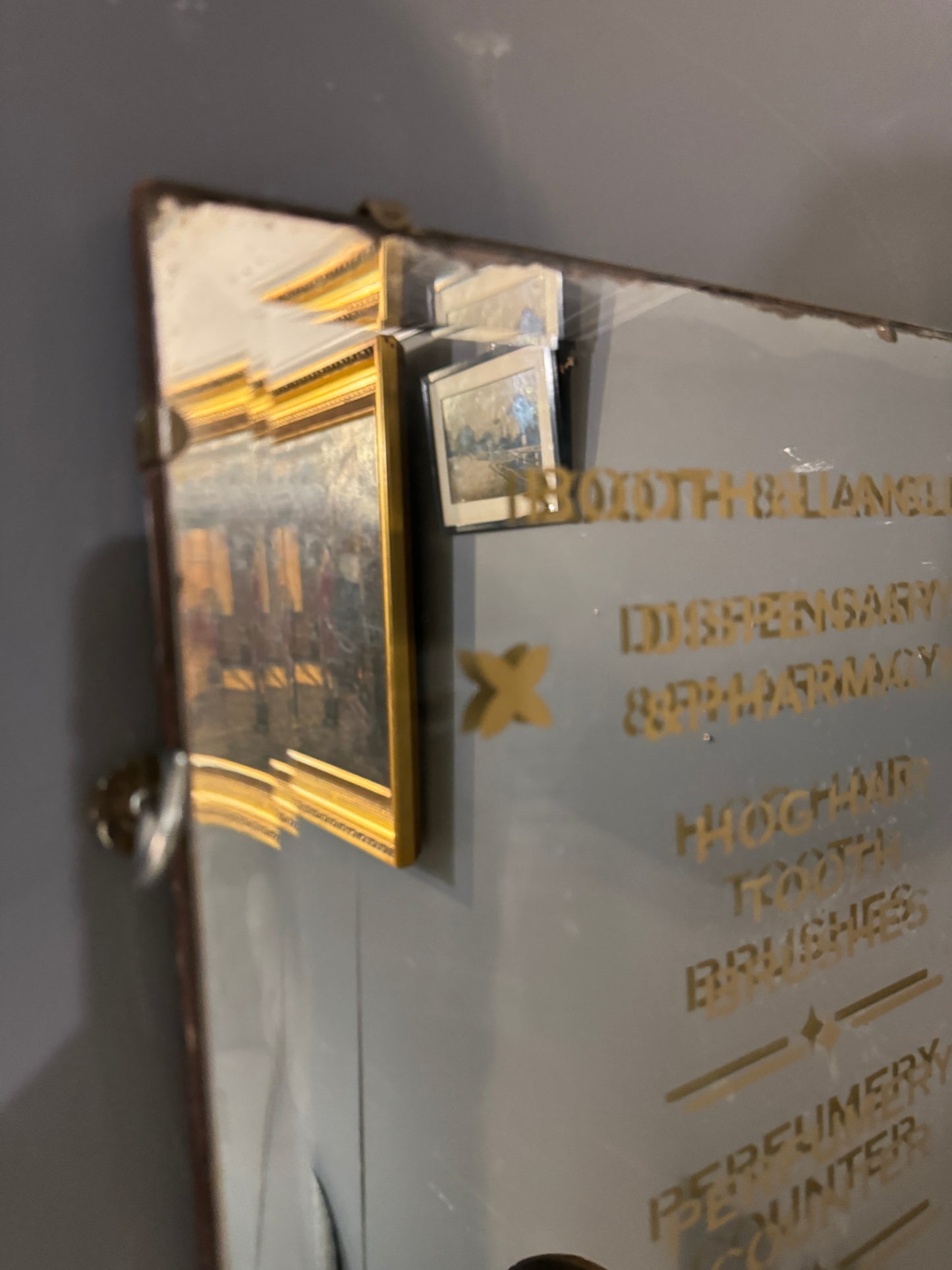Victorian Pharmecy Advertising Mirror