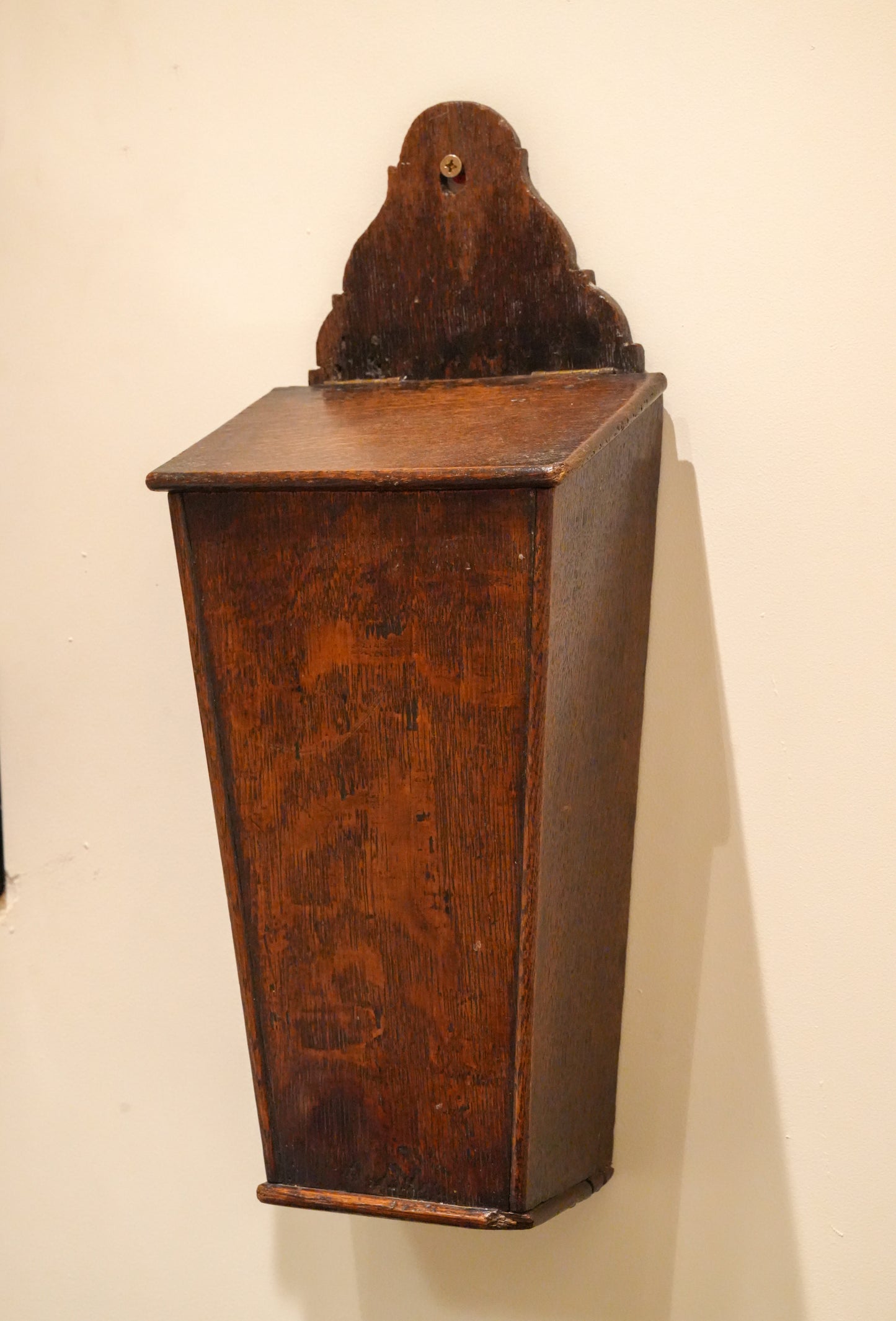 Georgian Oak Candle Box.