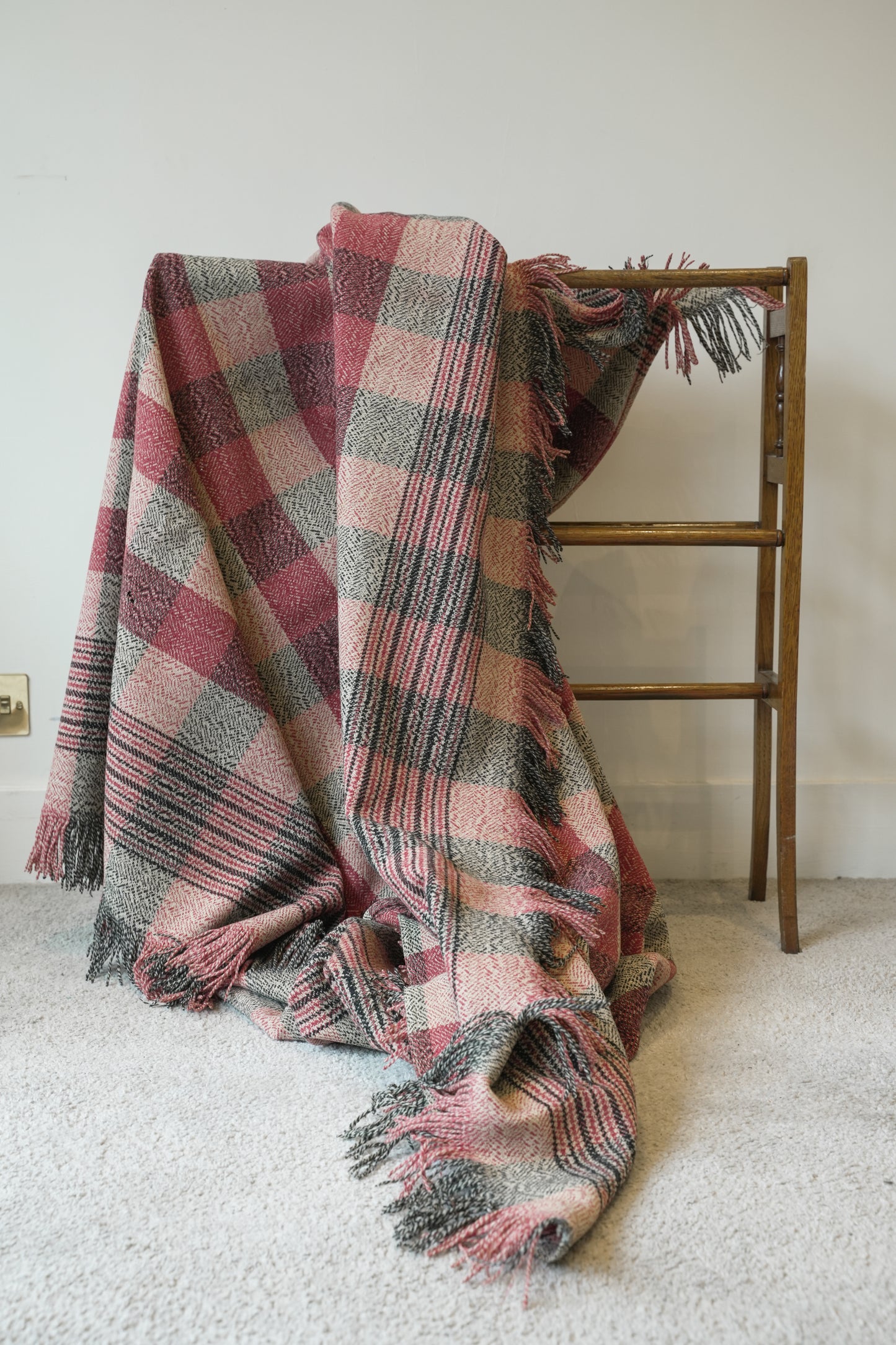 Early Narrow Loom Welsh Blanket.