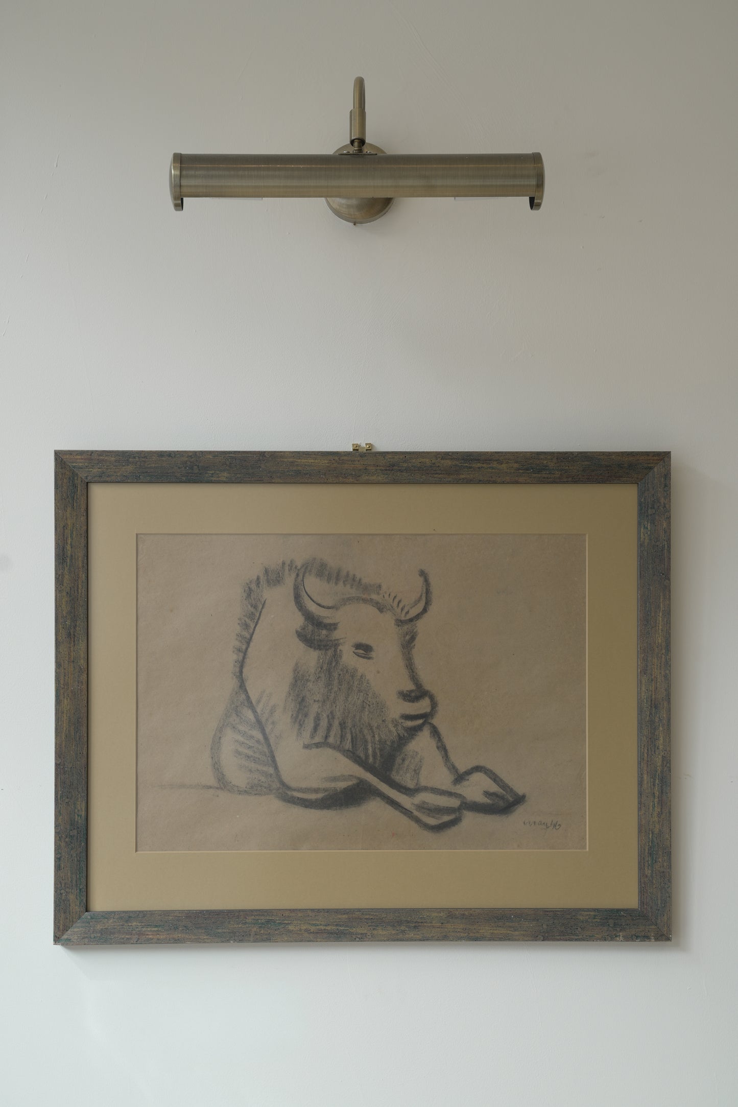 Karl May (1901-1976). Reclining Buffalo.