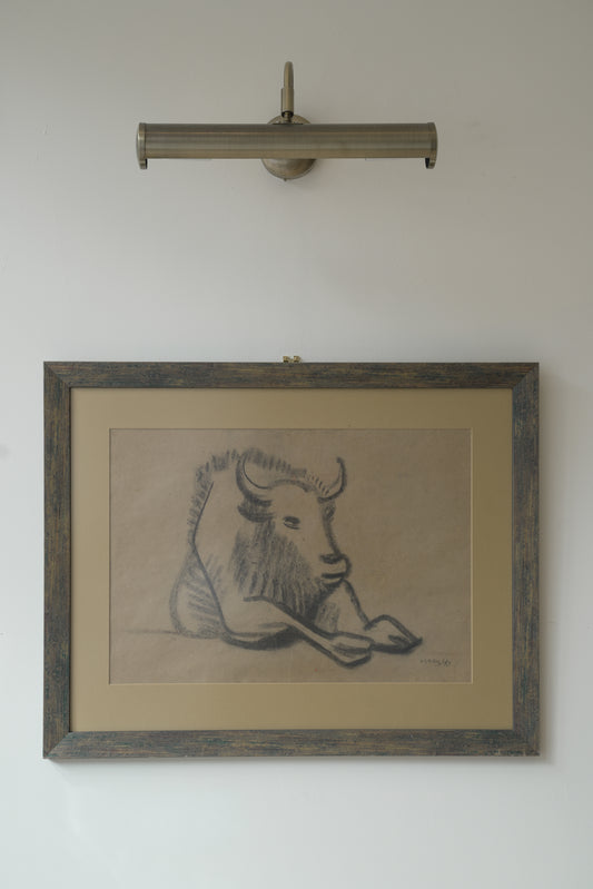Karl May (1901-1976). Reclining Buffalo.