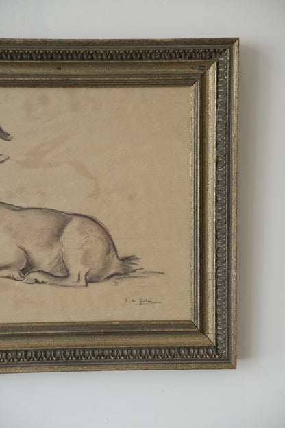 Stefani Melton Fisher (1894–1963) – Original Study of a Barbary Sheep (Aoudad).