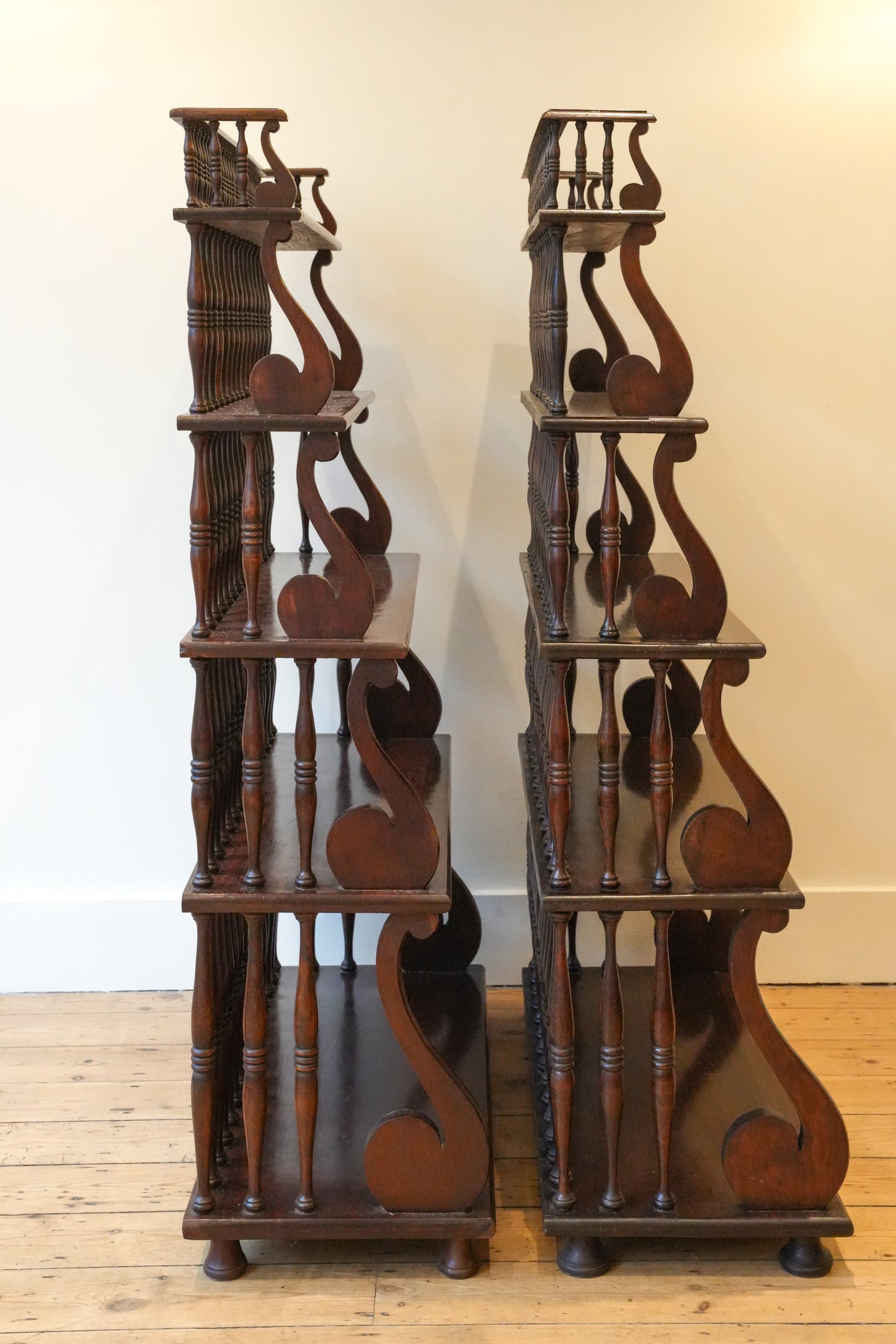 Pair of Waterfall Bookcases