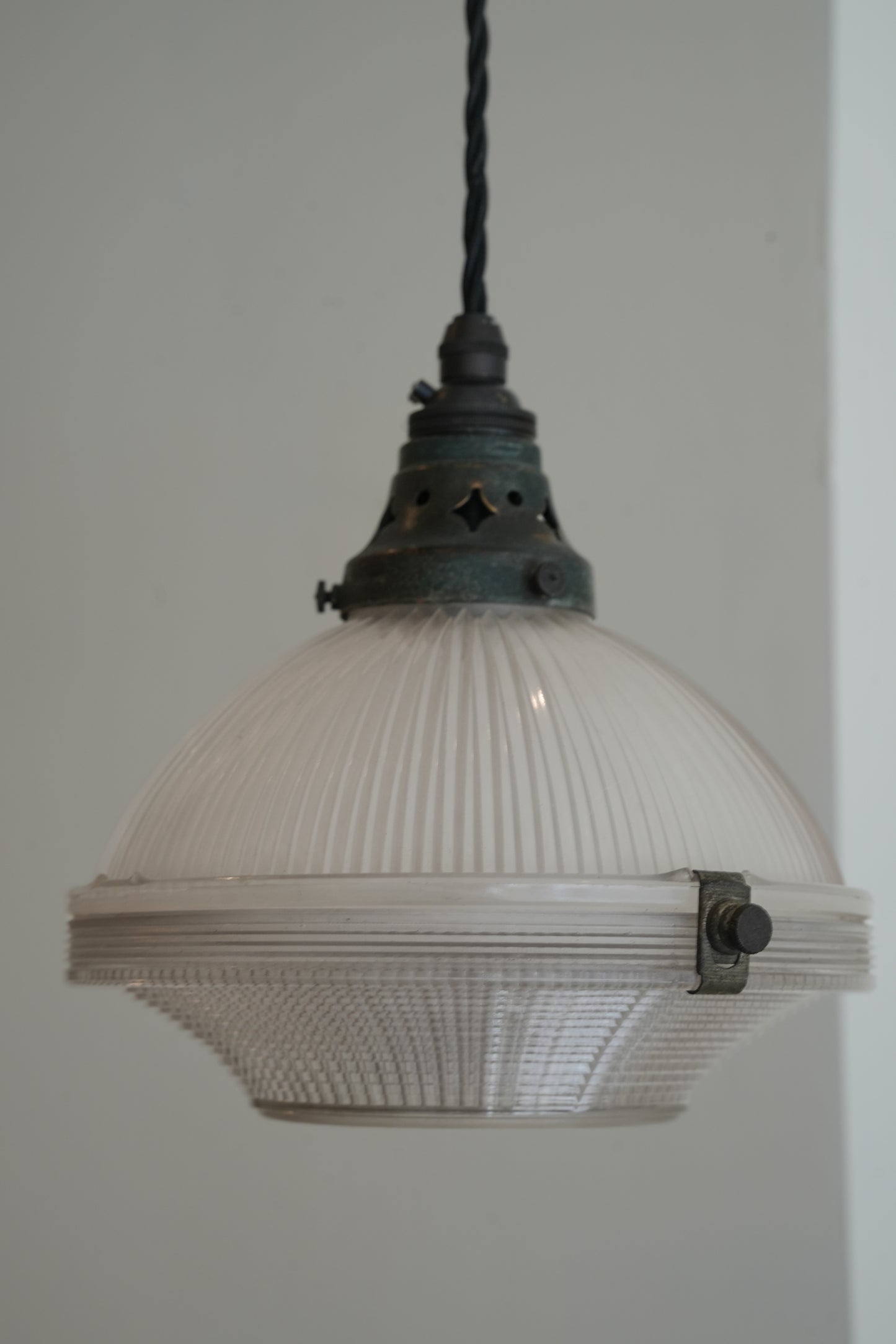 Holophane Prismastic Glass Pendant Light