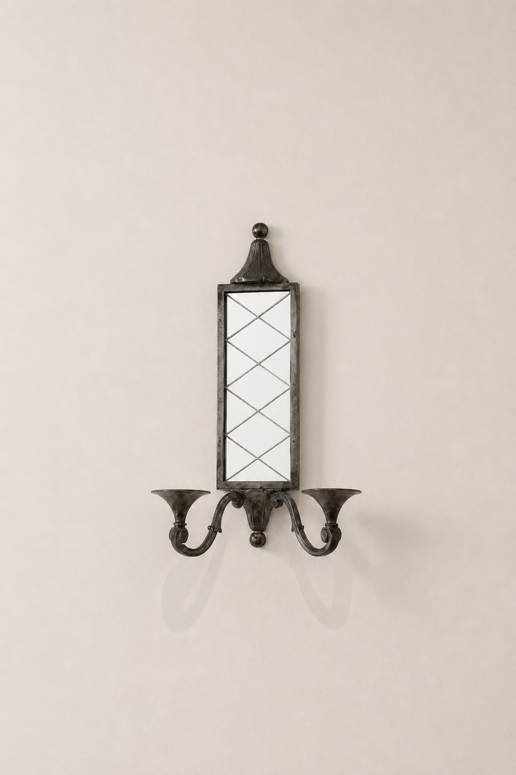 French 1930s mirrored wall scones.