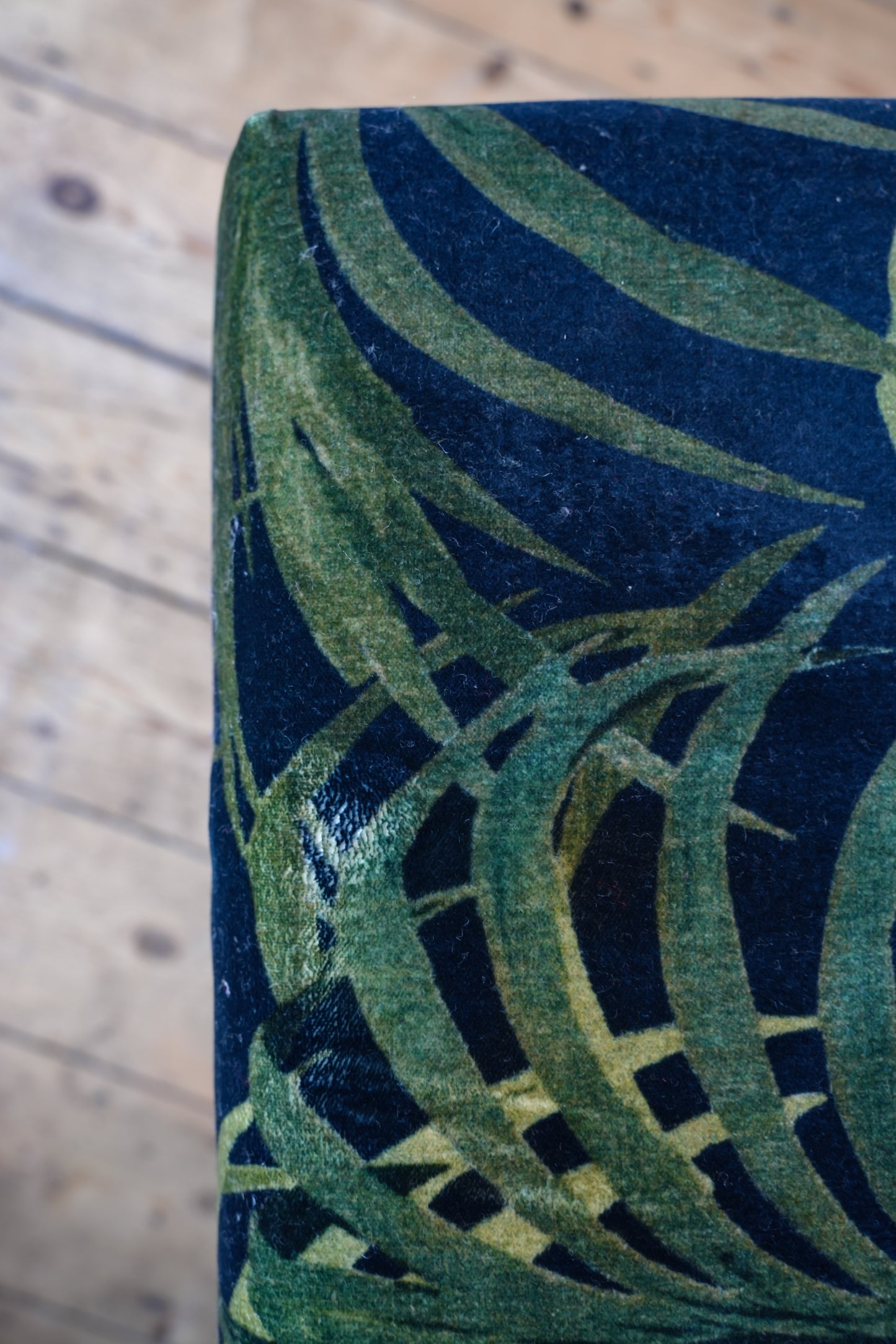 Extra large upholstered ottoman footstool