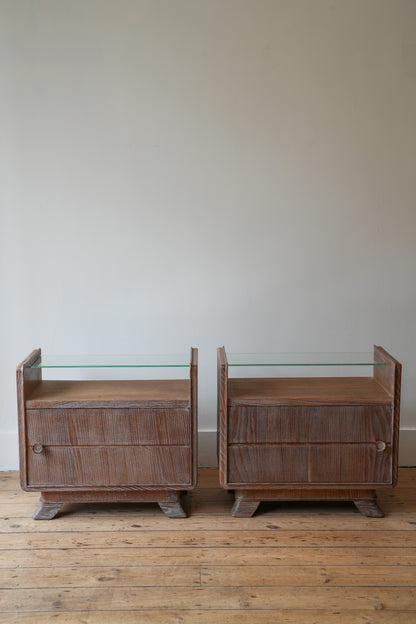 A pair of bedside cupboards by Guglielmo Ulrich.