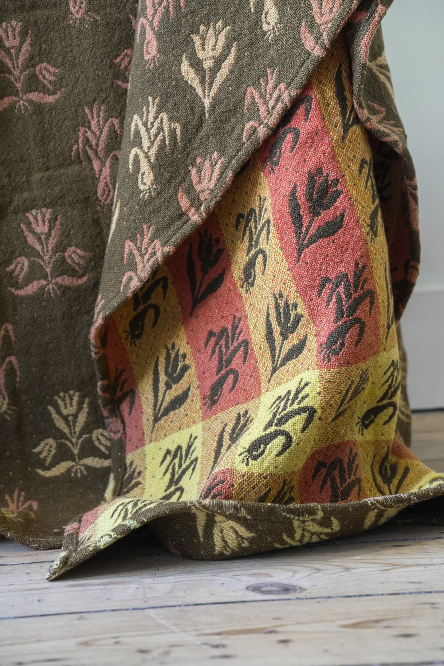 19th C Leeks & Daffodils Welsh Blanket