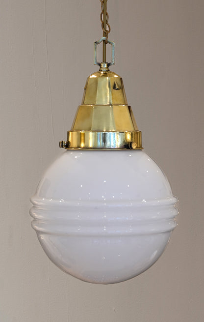 Art Deco Opaline Pendant Light