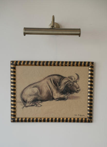 Stefani Melton Fisher (1894–1963) – Original Study of a Cape Buffalo.