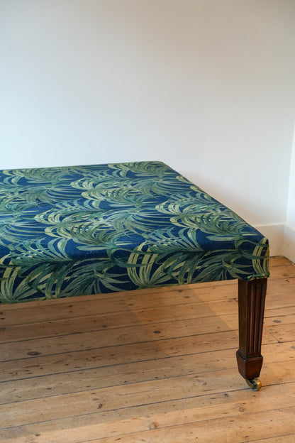 Extra large upholstered ottoman footstool