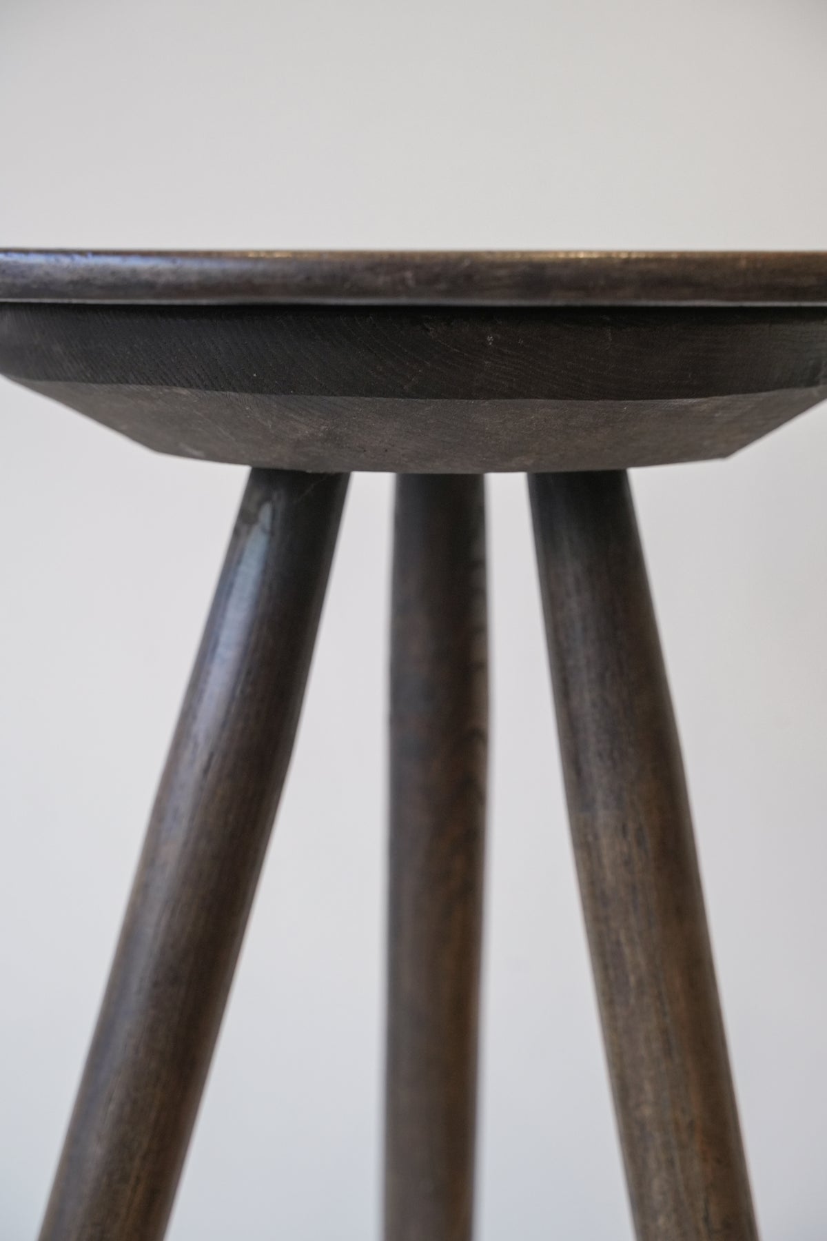 English 19th C “Cheese Top” Cricket Table.