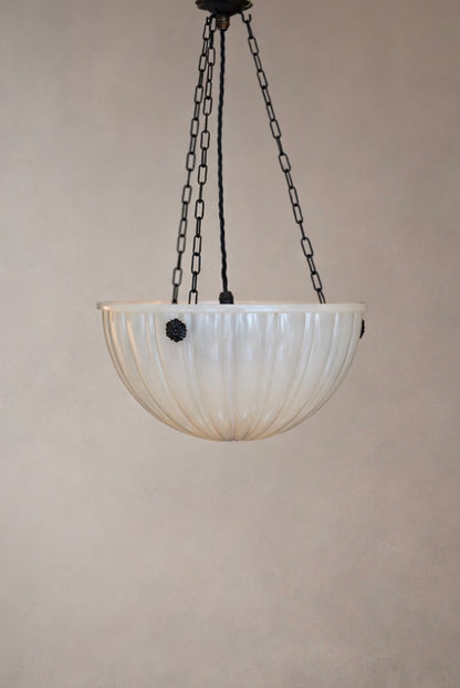 Fluted Moonstone plafonnier.