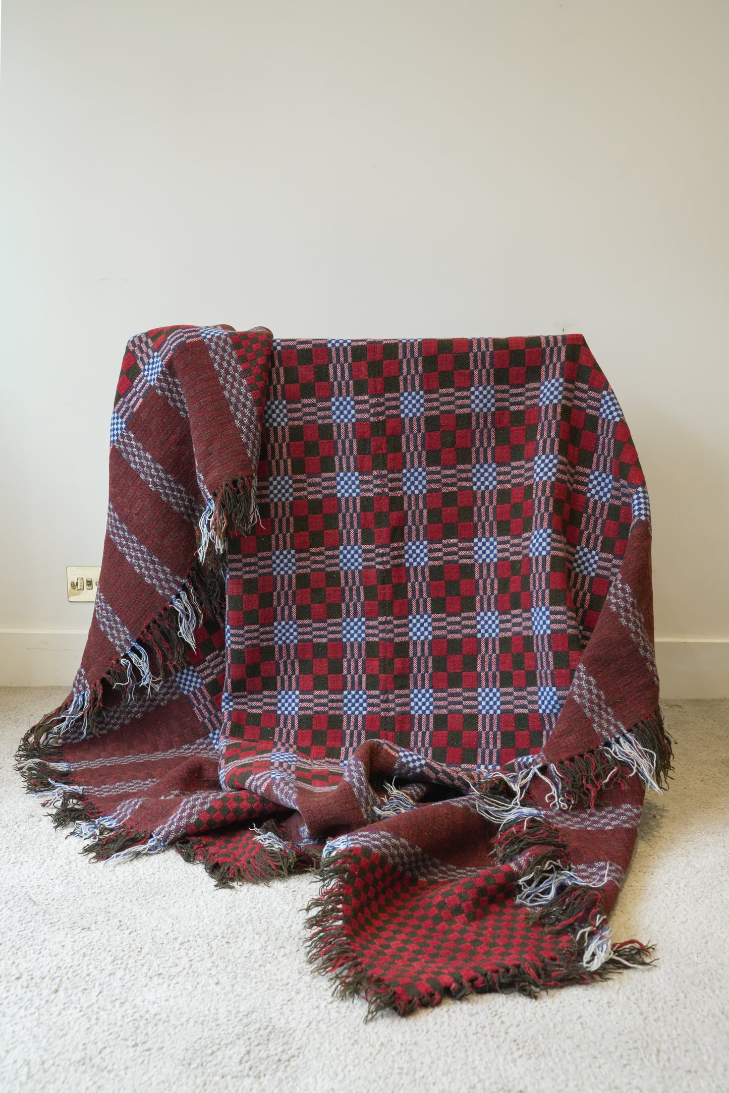 Rare Narrow Loom Welsh Blanket